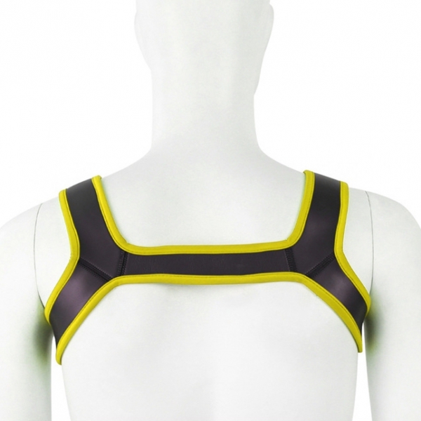 Should Wide Neoprene Harness Black-Yellow