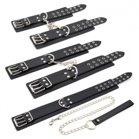 FUKR Handcuff and Collar Kit Double Pin Black