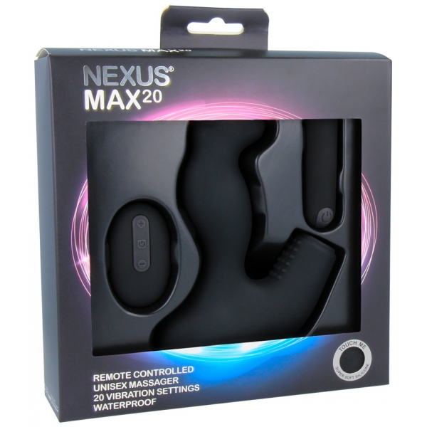 Estimulador de próstata vibrador Max 20 Nexus 10 x 4cm Negro