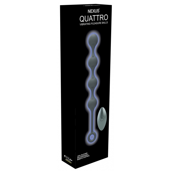 Nexus - Quattro Remote Control Vibrating Pleasure Beads Black
