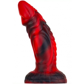 Consolador Monster Squax 18 x 5,5cm Negro-Rojo