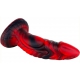 Consolador Monster Squax 18 x 5,5cm Negro-Rojo