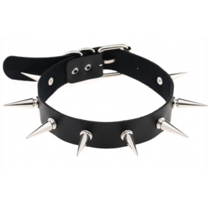 Joy Jewels Spikes Punk Neck Collar BLACK