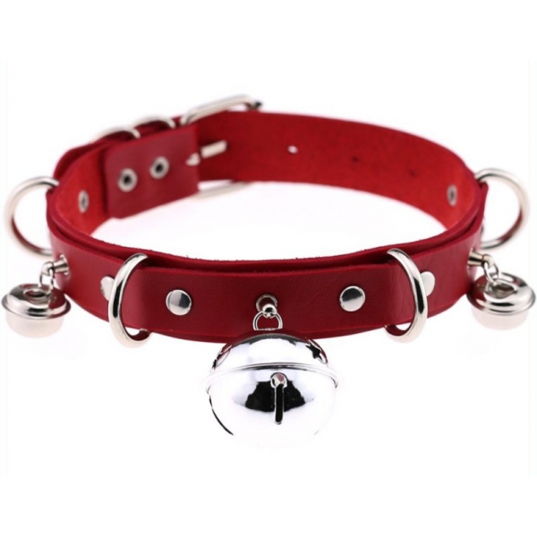 Sexy Halsband mit Grelots Rot