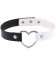 Heart Duo Necklace White-Black