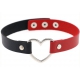 Collar BICOLOR HEART Negro-Rojo