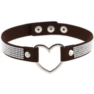 Joy Jewels Heart Strass Neckholder Schwarz