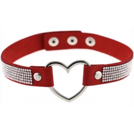 Joy Jewels Heart Strass Red Necklace