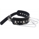 Piky Stachelhalsband Schwarz-Silber