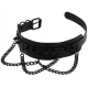 Spikes Collar With Black Chain BLACK