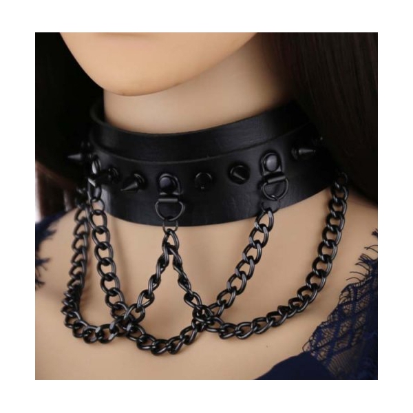 Piky spiked collar Black