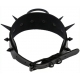 Double Layer PU Leather Black Nail Collar BLACK