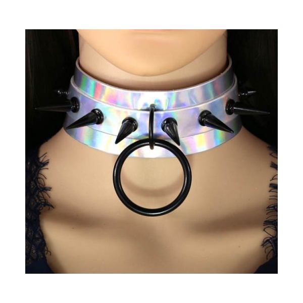 Collana Strobo Laser Spike Argento-Nero