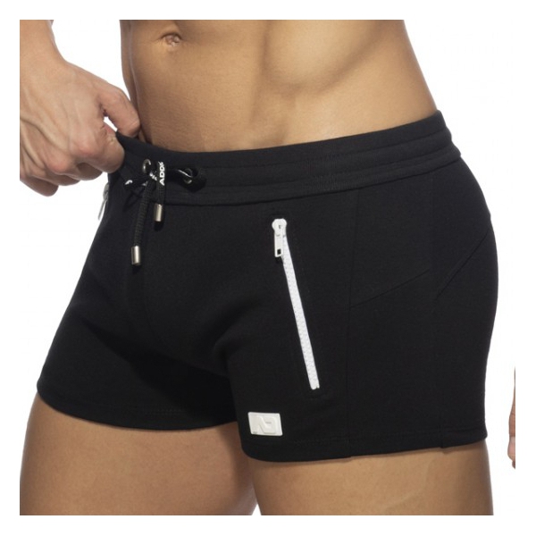 Short DOUBLE ZIP Black