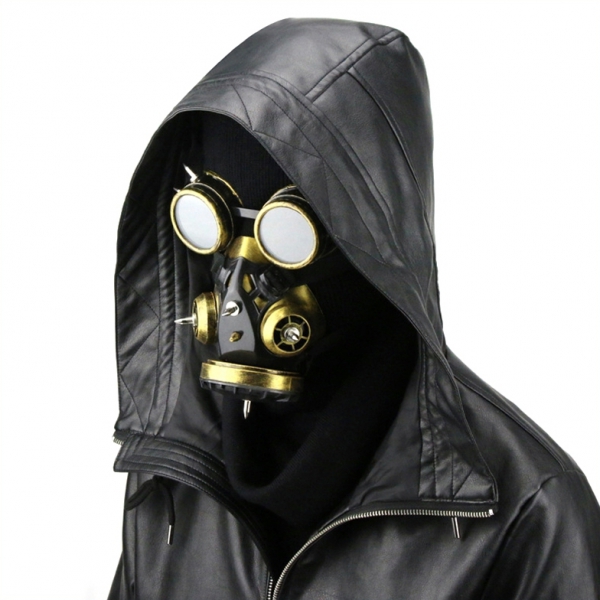 Steampunk Goggles Rivets Splice Mask GOLD