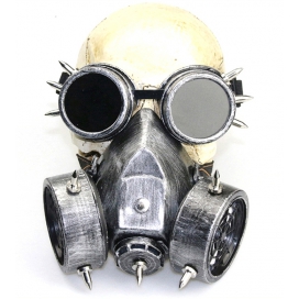 Steampunk Rivets Cosplay Gas Mask GREY