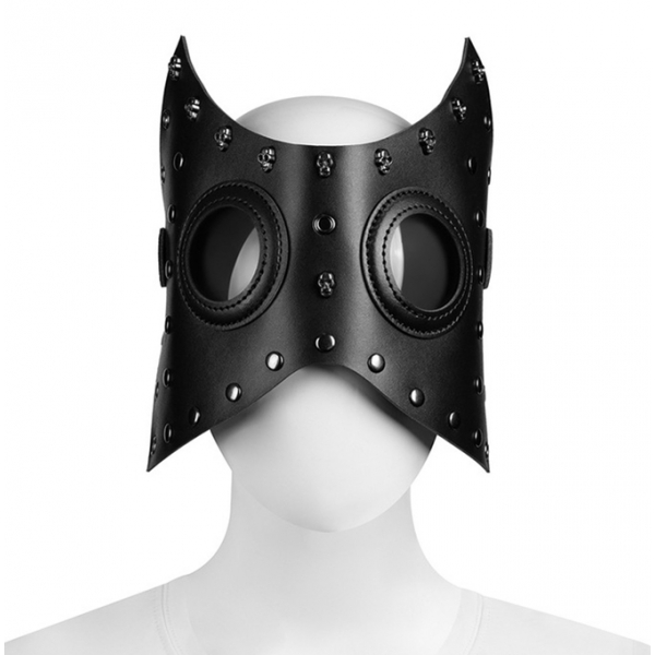 Máscara de calavera de murciélago negra