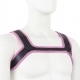 Should Wide Neoprene Harness Black-Pink