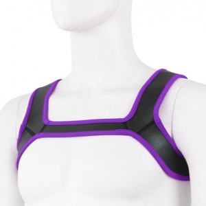 KinkHarness Double Shoulder Wide Straps Harness Belt PURPLE