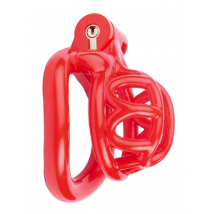 CockLock Turtle Chastity Device With 4 Penis Rings ROUGE