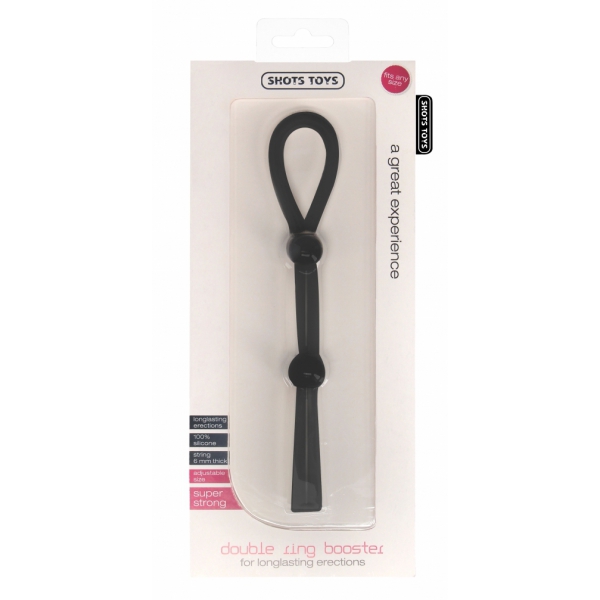 Silicone Cockring Double Ring Booster 20cm