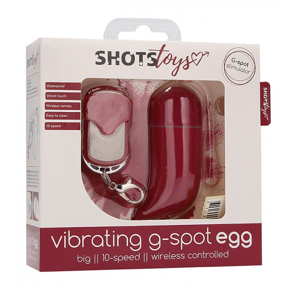 Wireless Vibrating Egg G-Spot Curve 8.5 x 3.4cm Red