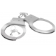 Pair of metal handcuffs Cuffs On Silver