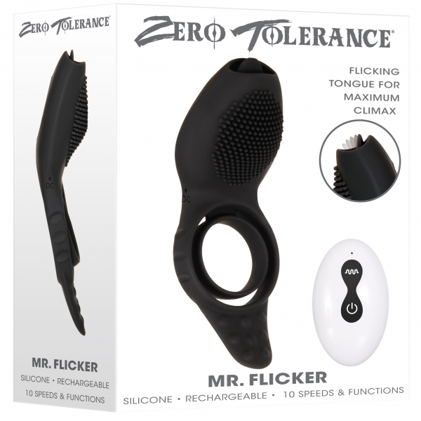 Cockring + Stimulateur Clito Mr. Flicker 30mm