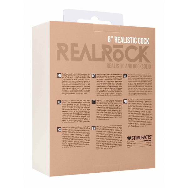 Gode réaliste Realistic Cock Realrock 6" - 11 x 3.3cm