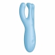 Stimulateur de clitoris connecté THREESOME 4 14cm Turquoise
