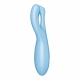 Stimulateur de clitoris connecté THREESOME 4 Satisfyer 14cm Turquoise