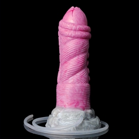 PINKALIEN Squirting Silicone Dildo - 16 PINK