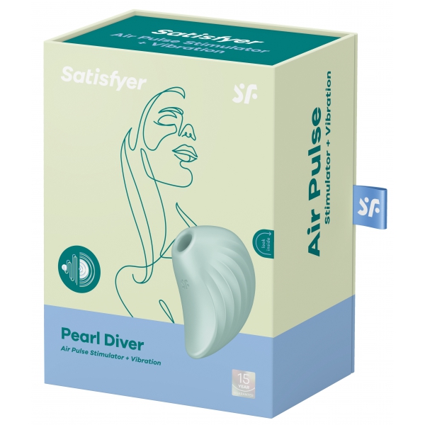 Estimulador Clitoral Pearl Diver Satisfyer Mint Clitoral Stimulator