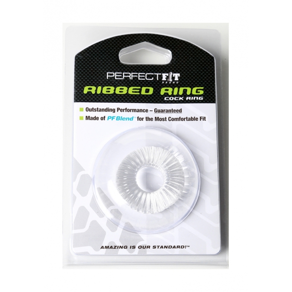 Soft Ballstretcher Ribbed Ring 18mm Clear
