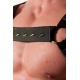 Fetish Harness with BLACK RUBBER Spikes