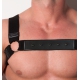 Fetish Harness with BLACK RUBBER Spikes
