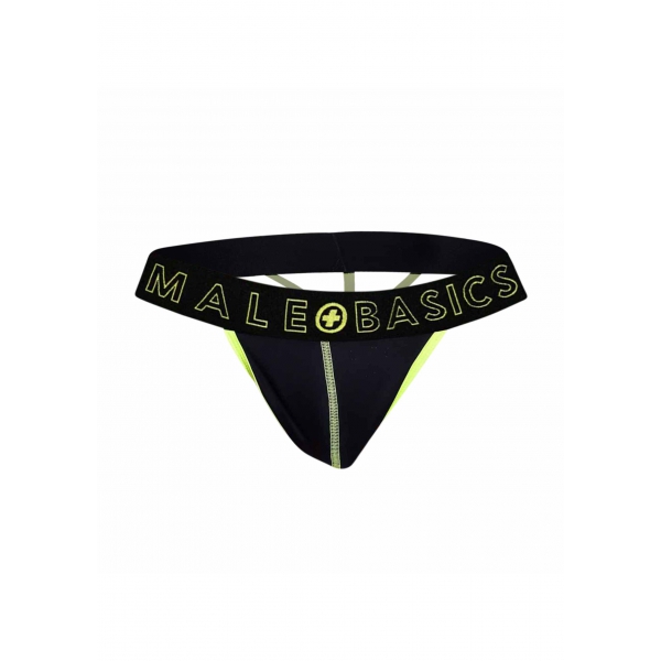 Tanga NEON MaleBasics Negro-Amarillo