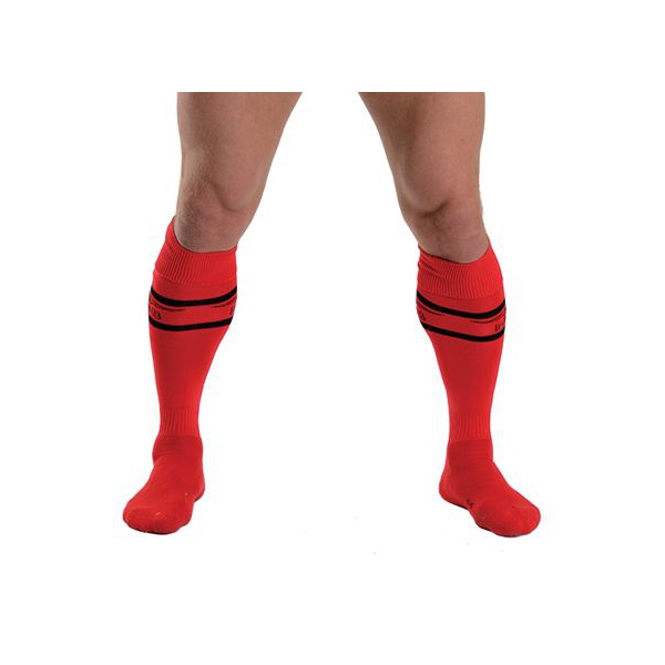 Hohe Socken URBAN FOOTBALL SOCKS Rot-Schwarz