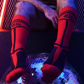 High socks HYBRED SOCKS Red