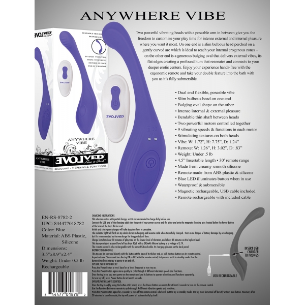 Vibe Dual Stimulator 20cm em qualquer lugar