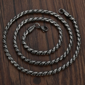 Metal necklace REPT 60cm