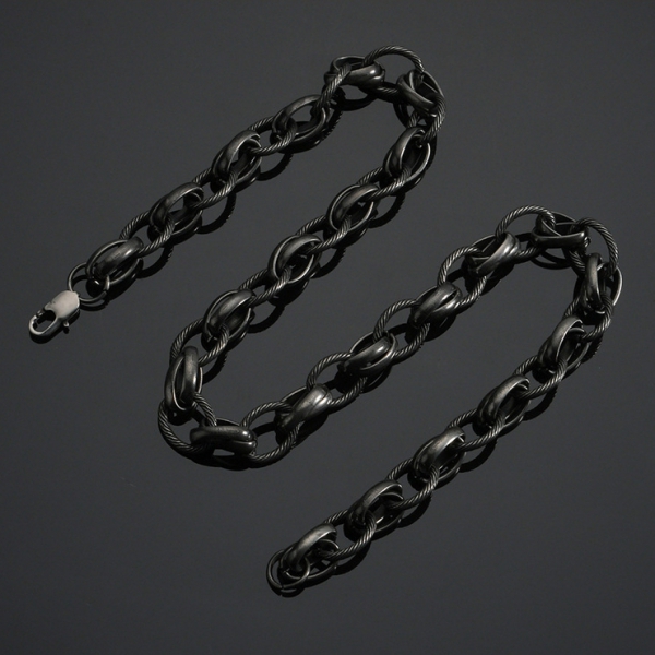 Joint O-Link Chain Punk Style Necklace M Collier