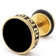 Pendientes de oro-negro FLAT ETHNIC