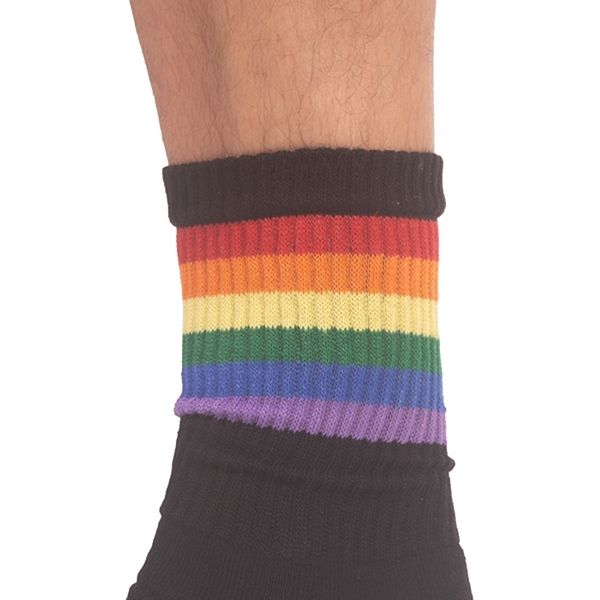 HALF SOCKS Rainbow Socken Schwarz