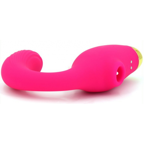 Dual Stimulation Suction Vibrator PINK