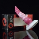 White Base Peach Silica Gel Dildo - 10