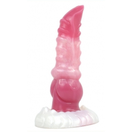 White Base Peach Silica Gel Dildo - 10