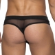 String met penishouder HOSE THONG Zwart