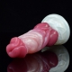 White Base Peach Silica Gel Dildo - 12