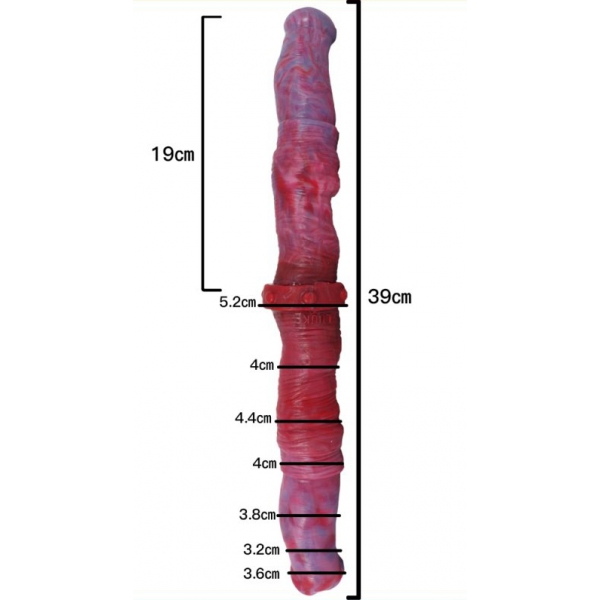 Dildo doppio a due estremità 39 x 4,4 cm